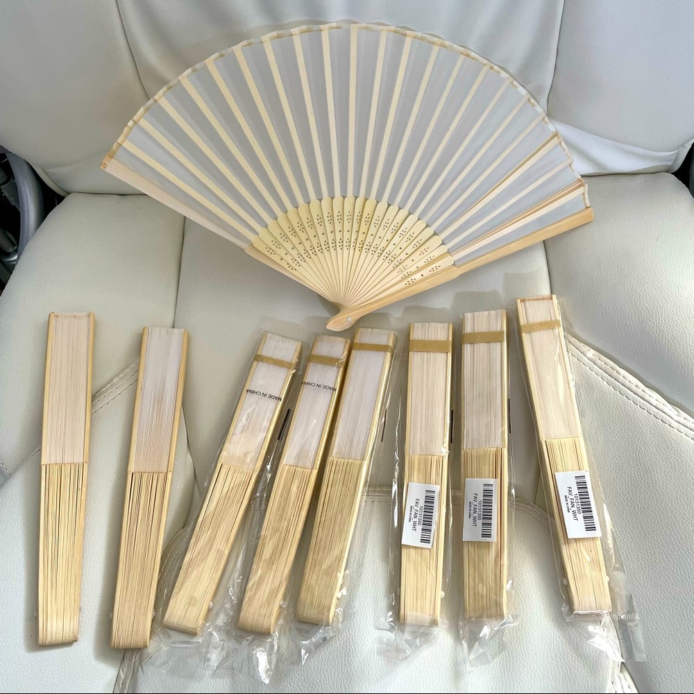 Paper fans, White